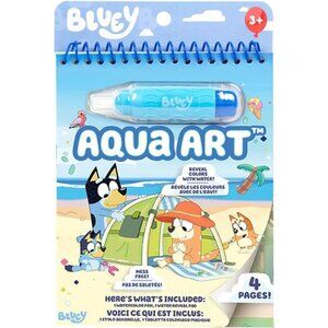 Bluey Aqua Art - Reusable Water Reveal Activity Pages With Water Pen